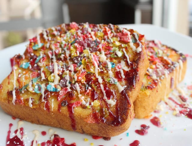 Fruity Pebbles French Toast.